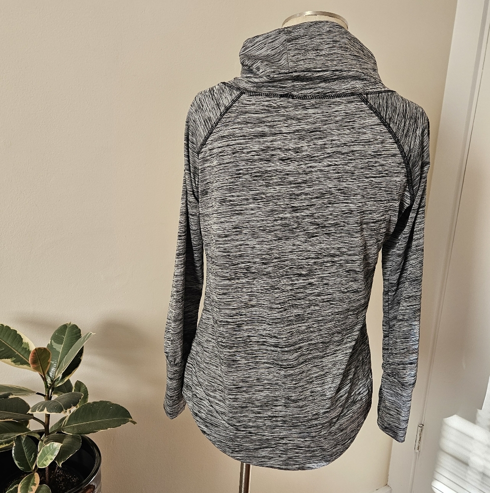 Heather Grey Athletic Cowl Neck - Picture 3 of 3